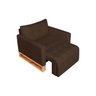 Poltrona Cama Retrátil e Reclinável Multifuncional, Modelo Rica, Tecido Suede Veludo Marrom, - 8