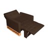 Poltrona Cama Retrátil e Reclinável Multifuncional, Modelo Rica, Tecido Suede Veludo Marrom, - 10