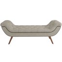 Ver imagem 5 de Kit Cabeceira Cama Box Casal 140 Cm Madrid com Puff Recamier Santorini P05 Bouclê Creme - Lyam Decor