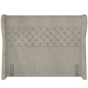Ver imagem 4 de Kit Cabeceira Cama Box Casal 140 Cm Madrid com Puff Recamier Santorini P05 Bouclê Creme - Lyam Decor