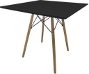 Ver imagem 2 de Mesa Jantar Quadrada Eiffel 90cm Preto Mdf Charles Eames