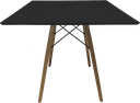 Ver imagem 1 de Mesa Jantar Quadrada Eiffel 90cm Preto Mdf Charles Eames