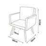 Kit 2 Poltronas Decor Nina Bege Pés Palito Viana Multishop - 2