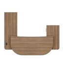 Ver imagem 3 de Mesa para Escritório Diretor Grande 2 Portas 4 Gavetas Nogal/Preto