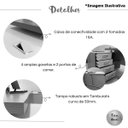 Ver imagem 5 de Mesa para Escritório Diretor Grande 2 Portas 4 Gavetas Nogal/Preto