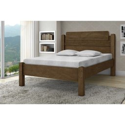 Cama Casal Paris 100% Mdf Castanho Touch Gabrielli - 3 Cama Casal Paris 100% Mdf Castanho Touch Gabrielli - 3