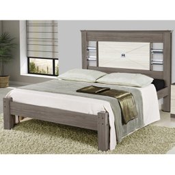 Cama Casal Amsterdam 100% MDF Carvalho Avela Gabrielli - 1