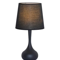 Abajur 23x45cm E27 Metal+linho Preto Bivolt Sindora - 1