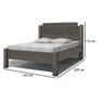 Cama Casal Paris 100% MDF Grenat Touch Gabrielli - 3