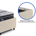 Ver mais imagens de Bicama Box Solteiro Courino Linho Areia 88x188 com Dois Colchões Gransleep Molas Ecoflex