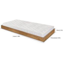 Cama Auxiliar Em Madeira Macica Honey Atraente Moveis - 3