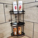 Ver imagem 5 de Porta Shampoo Triplo Multiuso Suporte Para Shampoo Preto Fosco Maragogi Schmitt