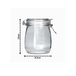 Pote Hermético Vidro Premium Redondo com Super Trava 830ml - Yangzi - 8