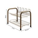 Ver imagem 4 de Escorredor de Louças Beliche Isabela com Porta Copos Dourado