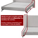 Ver imagem 2 de Kit Cabeceira e Base Cama Box Orgânica Montreal 164x215cm Queen Size Bouclê - Sofa Store:bouclê Cinz