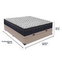 Ver imagem 3 de Cama Box Baú Bege e Colchão Airtech 150 Espuma D45 Viúvo Ortobom