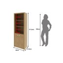Ver imagem 4 de Estante Livreiro Solteiro Me4110 C- 2 Portas e 3 Prateleiras Branco - Tecno Mobili