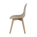 Ver imagem 4 de Kit 2 Cadeiras Eames Wood Nude em Polipropileno para Sala de Jantar e Cozinha