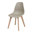 Ver imagem 2 de Kit 2 Cadeiras Eames Wood Nude em Polipropileno para Sala de Jantar e Cozinha