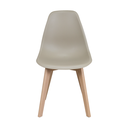 Ver imagem 3 de Kit 2 Cadeiras Eames Wood Nude em Polipropileno para Sala de Jantar e Cozinha