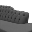 Ver imagem 3 de Recamier Decorativo Divã Styllus Lado Direito Suede Cinza