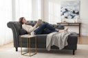 Ver imagem 2 de Recamier Decorativo Divã Styllus Lado Direito Suede Cinza