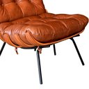 Ver imagem 5 de Poltrona Decorativa Laura 65cm Couro Caramelo - Sallar Home