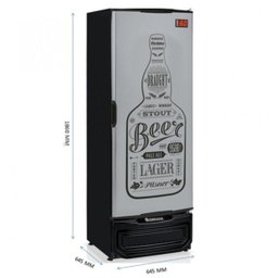 Refrigerador Vertical Cervejeira 410L Porta Cega 127V Tipo Inox Gelopar - 3
