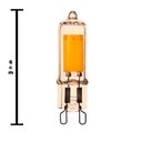 Ver imagem 3 de Lampada Led Decorativa Luz Ambar Iluminaçao Decoraçao Retro G9 Quente