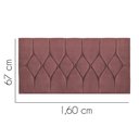 Ver imagem 2 de Painel Estofada Istambul Botão Capitonê 160cm Queen Size para Cama Box Quarto Suede Rose Gold -