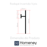 Rodapé Invertido Vytis em Aluminio com Aba para LED 62mm x 13mm - Homeney Branco - 3