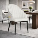 Ver imagem 2 de Kit 4 Cadeiras de Jantar Estofada Design La Martina - Branca
