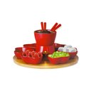 Ver imagem 2 de Aparelho Fondue em Cerâmica C/ Base em Bambu 14 Peças - Fullfit