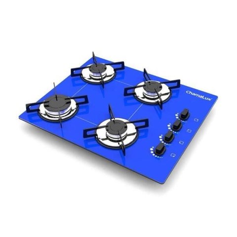 Cooktop 4 Bocas Ultra Chama Bivolt Chamalux - Azul