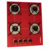 Cooktop 4 Bocas Ultra Chama Bivolt Chamalux - Vermelho - 2