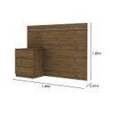 Ver imagem 2 de Cabeceira Solteiro com Mesa de Apoio Veronna Tcil Móveis