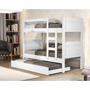 Ver imagem 4 de Beliche C/ Escada e Cama Auxiliar com 3 Colchões Kit Incluso:beliche/branco