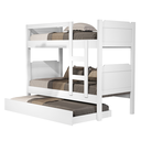 Ver imagem 2 de Beliche C/ Escada e Cama Auxiliar com 3 Colchões Kit Incluso:beliche/branco
