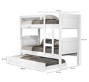 Ver imagem 3 de Beliche C/ Escada e Cama Auxiliar com 3 Colchões Kit Incluso:beliche/branco