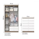 Ver imagem 4 de Quarto de Bebê Completo Bala de Menta 3 Portas 7 Gavetas Rústico/branco - Henn