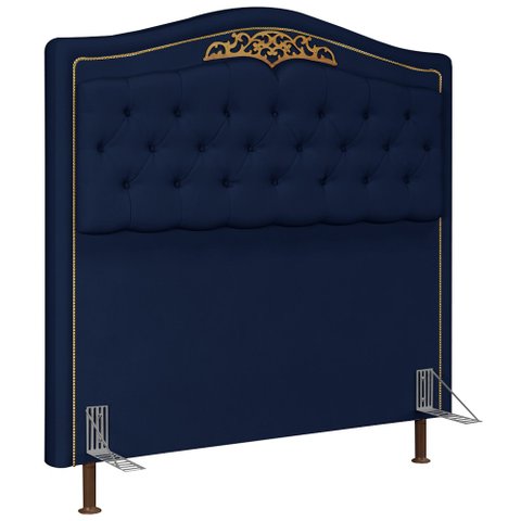 Cabeceira Cama Box Casal Queen 160cm Imperial J02 Suede Azul - Mpozenato