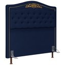 Ver imagem 1 de Cabeceira Cama Box Casal Queen 160cm Imperial J02 Suede Azul - Mpozenato