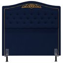 Ver imagem 3 de Cabeceira Cama Box Casal Queen 160cm Imperial J02 Suede Azul - Mpozenato