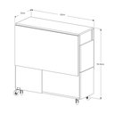 Ver imagem 6 de Mesa Dobrável Aparador Multifuncional -acompanha Bancos Jade: Amendoa