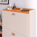 Ver imagem 5 de Sapateira Hall Entrada 2 Gaveta Basculante Puxador Concha Banco Prateleira Sala Quarto Retrô - Rpm