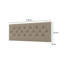 Cabeceira Cama Box Capitonê Casal 1,38 Jade:Bege - 3