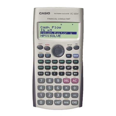 Calculadora financeira Casio com monitor de 4 linhas FC-100V FC-100V