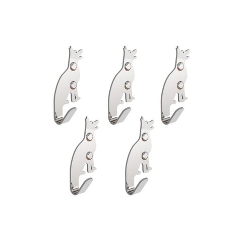 Kit 5 Ganchos Decorativo de Parede Pendurador Bolsa C.c Fs
