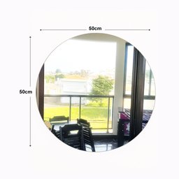 Espelho Decorativo Redondo Para Banheiro Sala Com LED - 50cm - 3 Espelho Decorativo Redondo Para Banheiro Sala Com LED - 50cm - 3