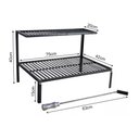 Ver imagem 4 de Grelha Rústica em Aço Carbono para Alvenaria Atiçador de Fogo 75cm